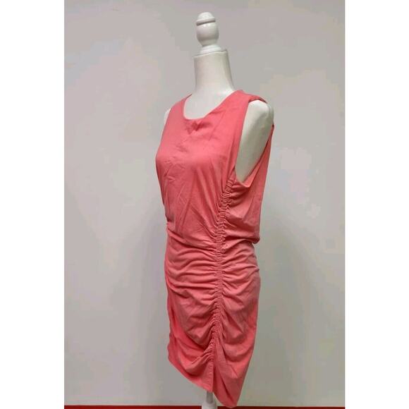 Athleta Stella Tank Dress size Large Coral Rushed Side Pre-owned - Picture 4 of 10